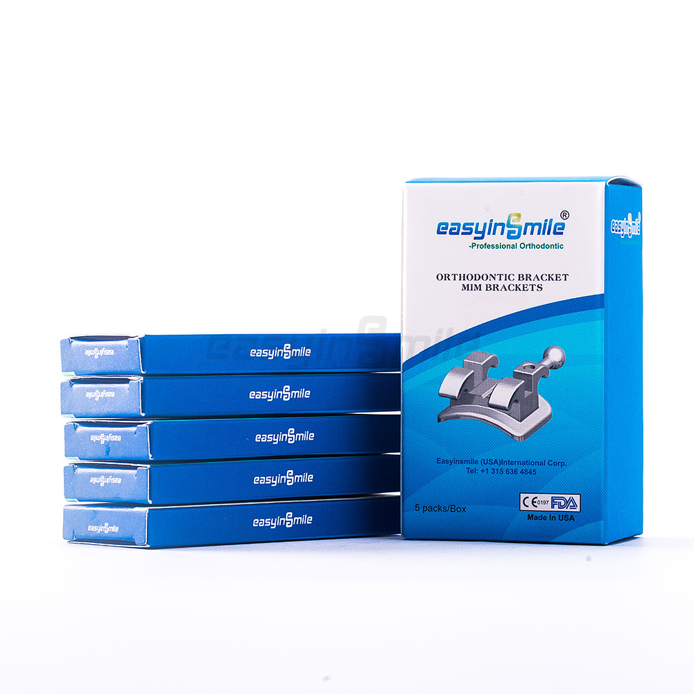 5Pack Dental Orthodontic Brackets MBT/Roth 022 3/345Hook Mini Metal Teeth Braces