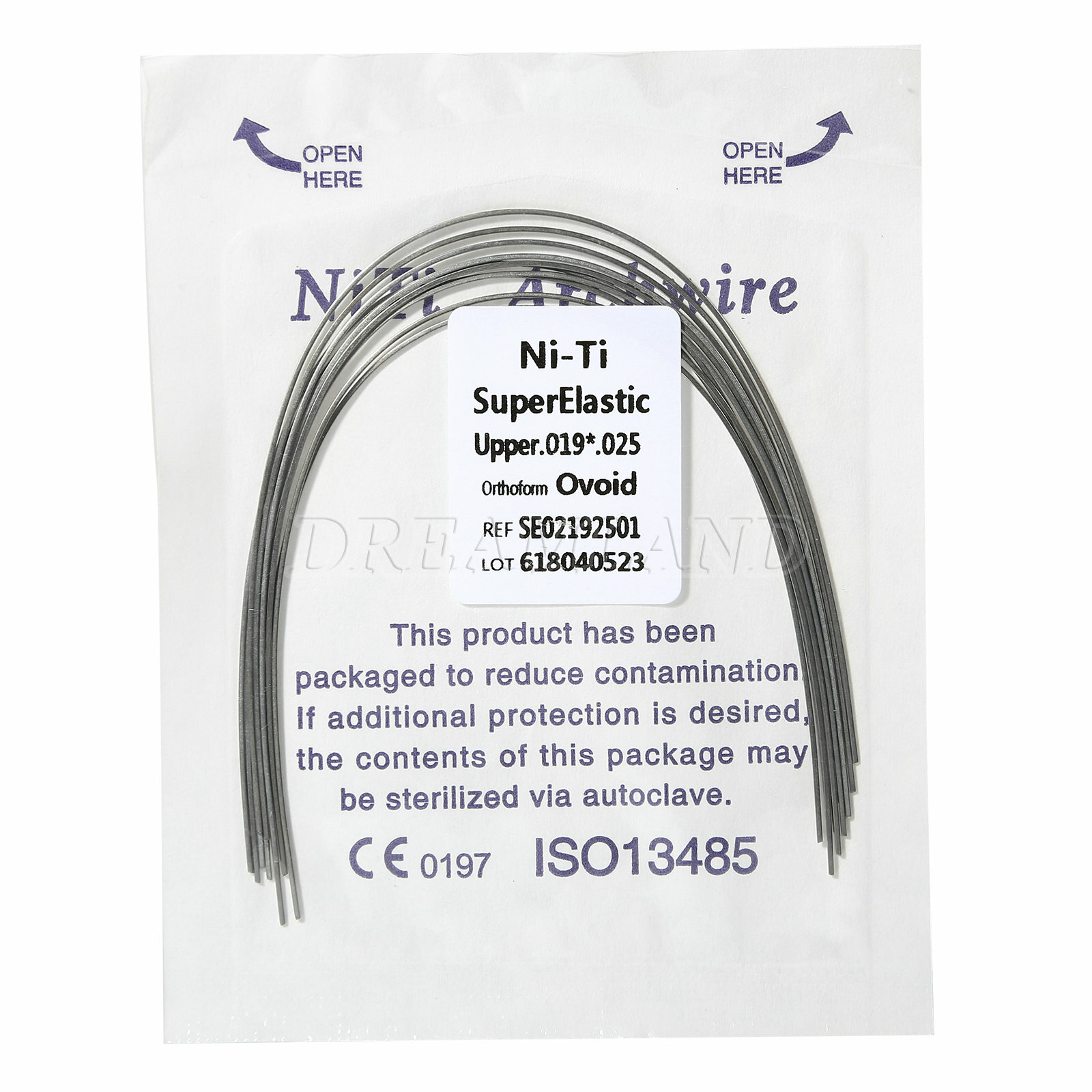 Dentales Ortodoncia Arcos de Súper Elásticos NITI Rectangular Alambres de Arco