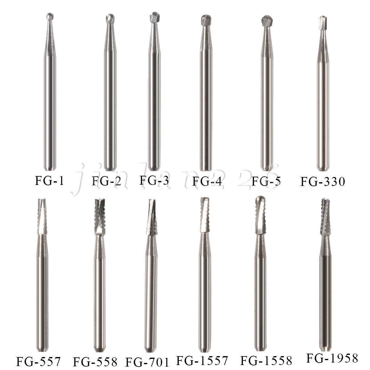 10 pcs High Speed Carbide Dental Bur Burs Friction Inverted Cone