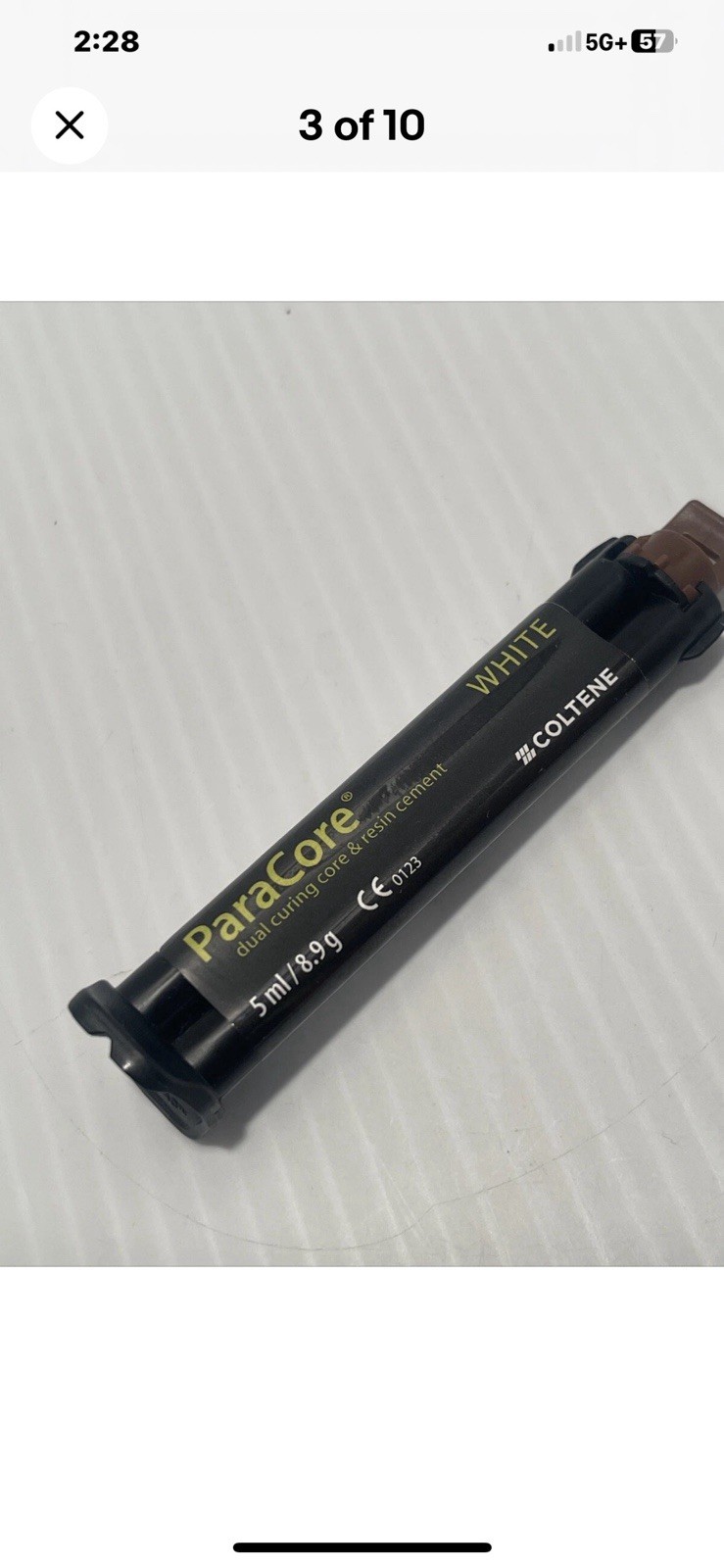 Coltene Paracore White Dual Curing Core & Resin Cement 5ml