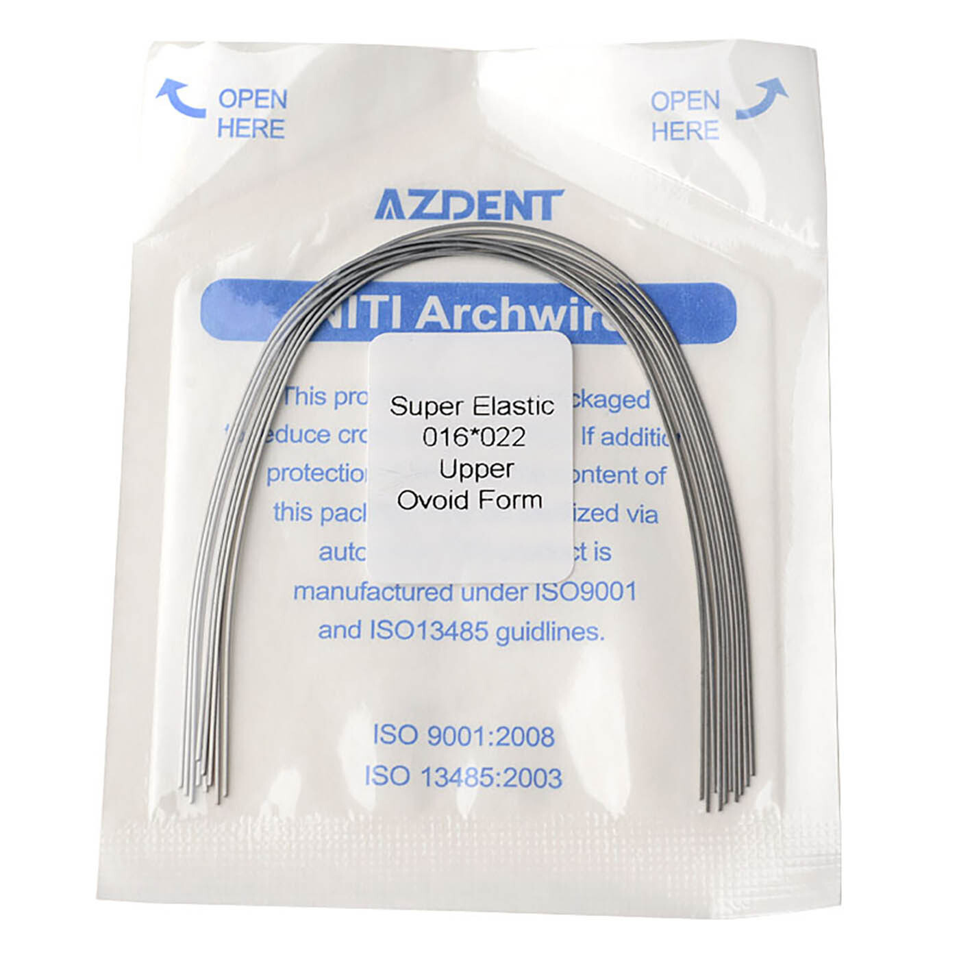 10 Pack AZDENT Dental Orthodontic Arch Wire Niti Super Elastic Rectangular Ovoid