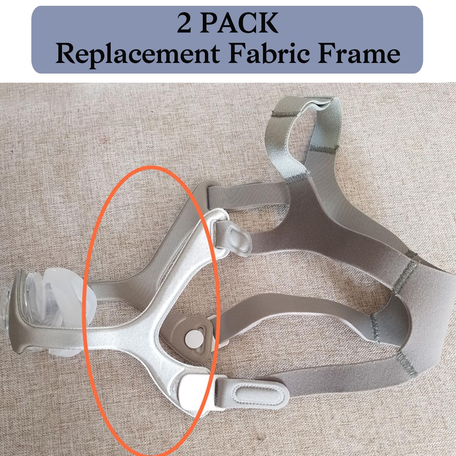 2-Pack Fabric Frame Compatible with Wisp Nasal Mask, Frame-2 Packs