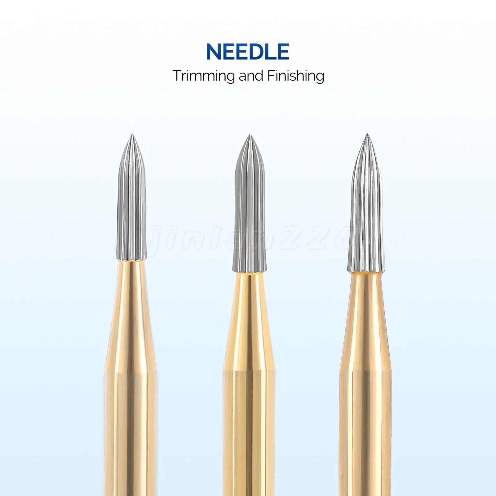 Dental Trimming & Finishing Carbide Burs Gold Burs 12 Blades FG 7901/7406