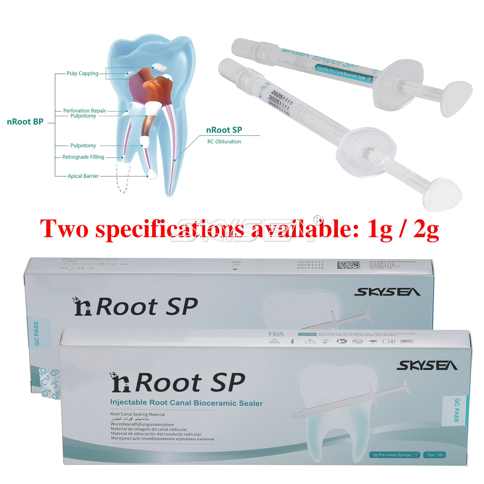 Dental Injectable Root Canal Bioceramic Sealer Endodontic Sealing Material Fill