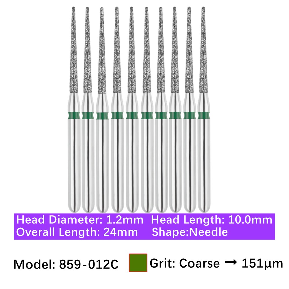 Vakker Dental Needle FG Diamond Bur 859-012C Coarse 10/pk