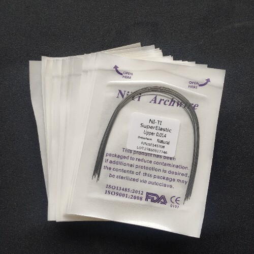 Dental Orthodontic Super Elastic NITI Arch Wires Round Natural Form Arcs Wire