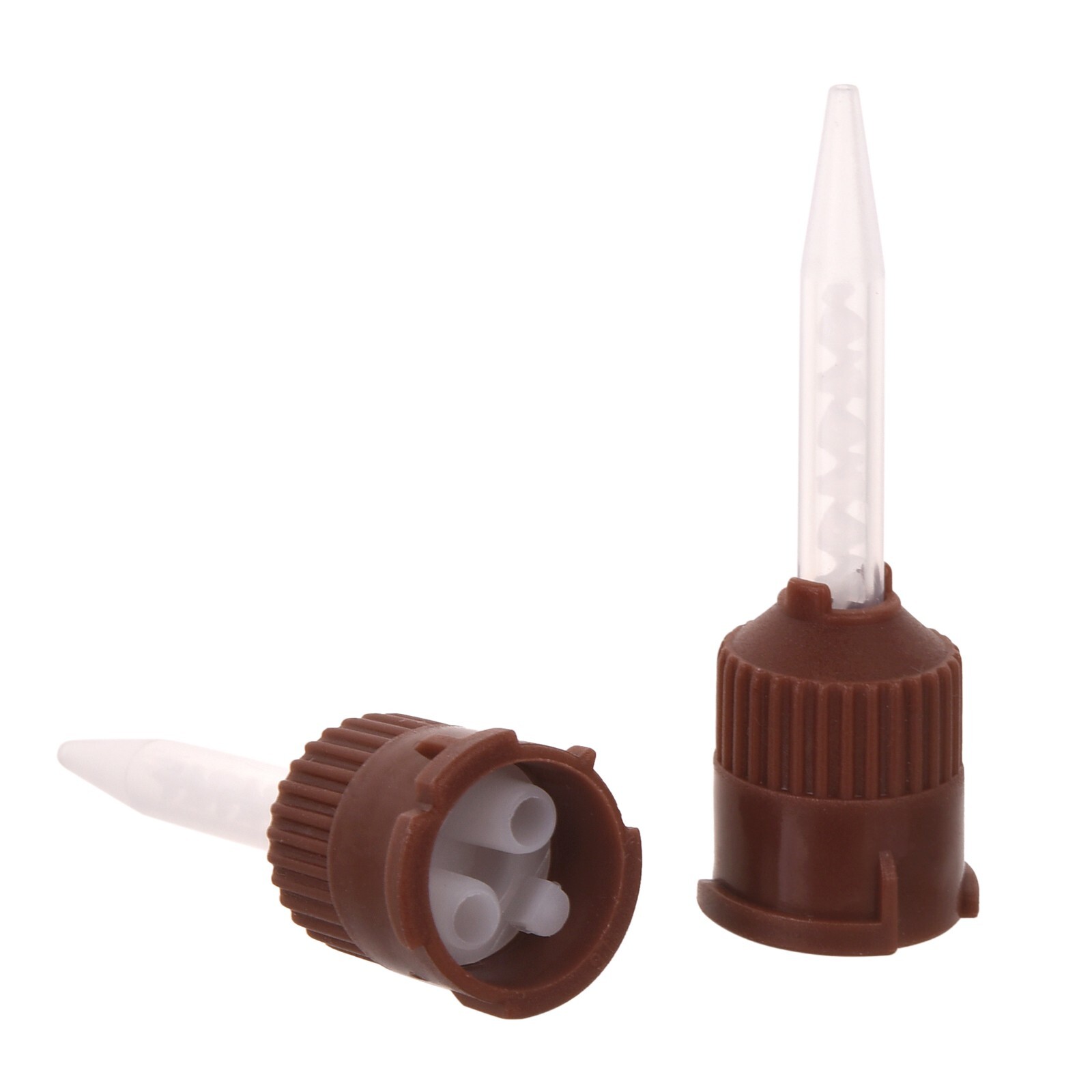 Dental HP Mixing Tips For Temporary Cement Material Brown/White (Short) 1:1 50