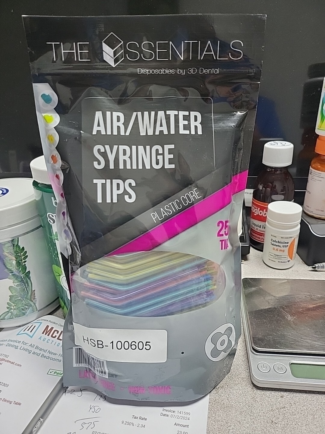 THE ESSENTIALS WATER/AIR SYRINGE TIP MULTI COLORED ASSORTED 250/PACK DISPOSABLE