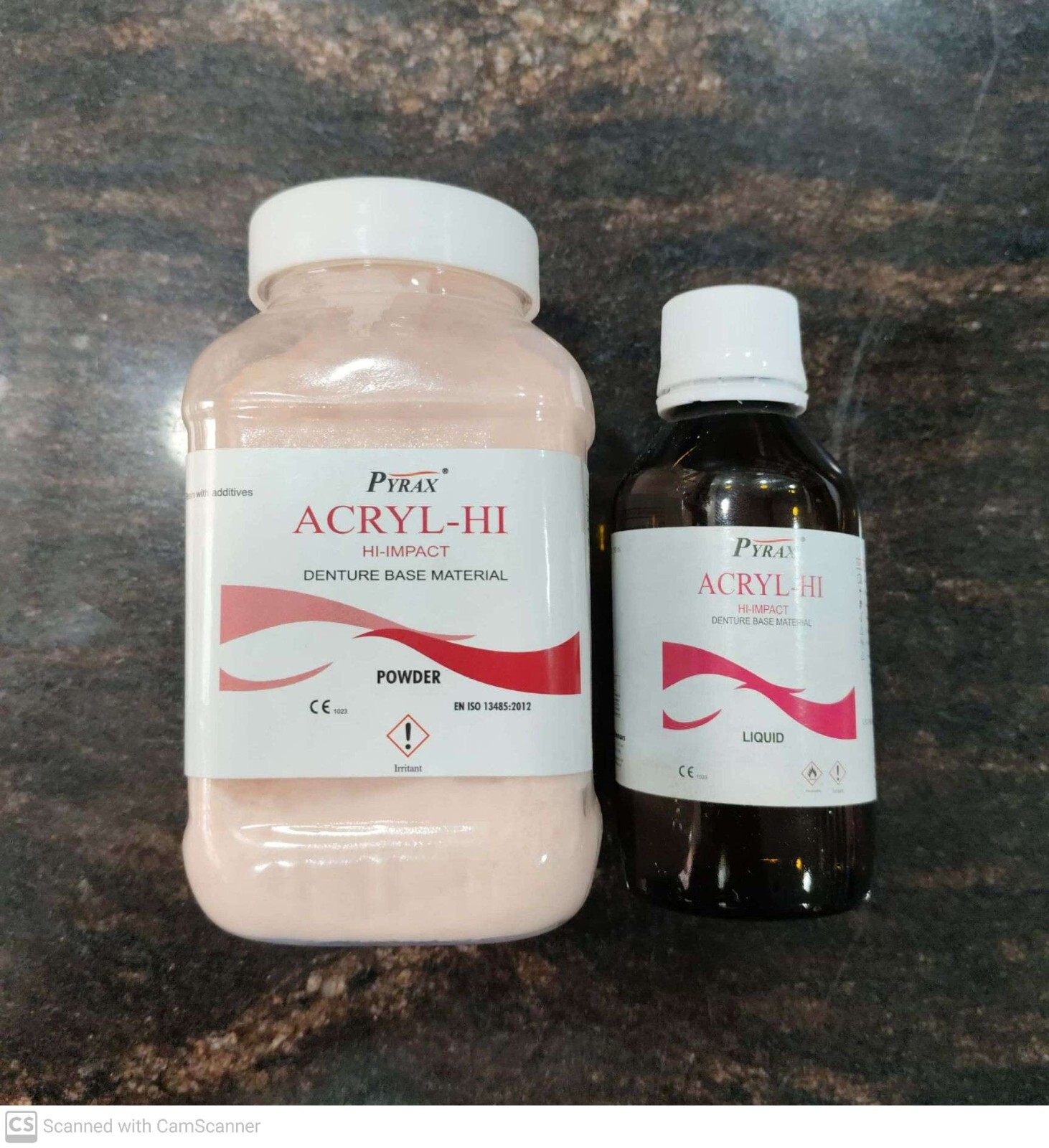 Dental ACRYL HI IMPACT Heat Cure Denture Base Material – VARIOUS SHADES & PACKS