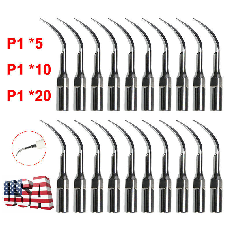 5-20*Dental Ultrasonic Piezo Scaler Perio Tips P1 Fit EMS/Woodpecker Handpiece Y