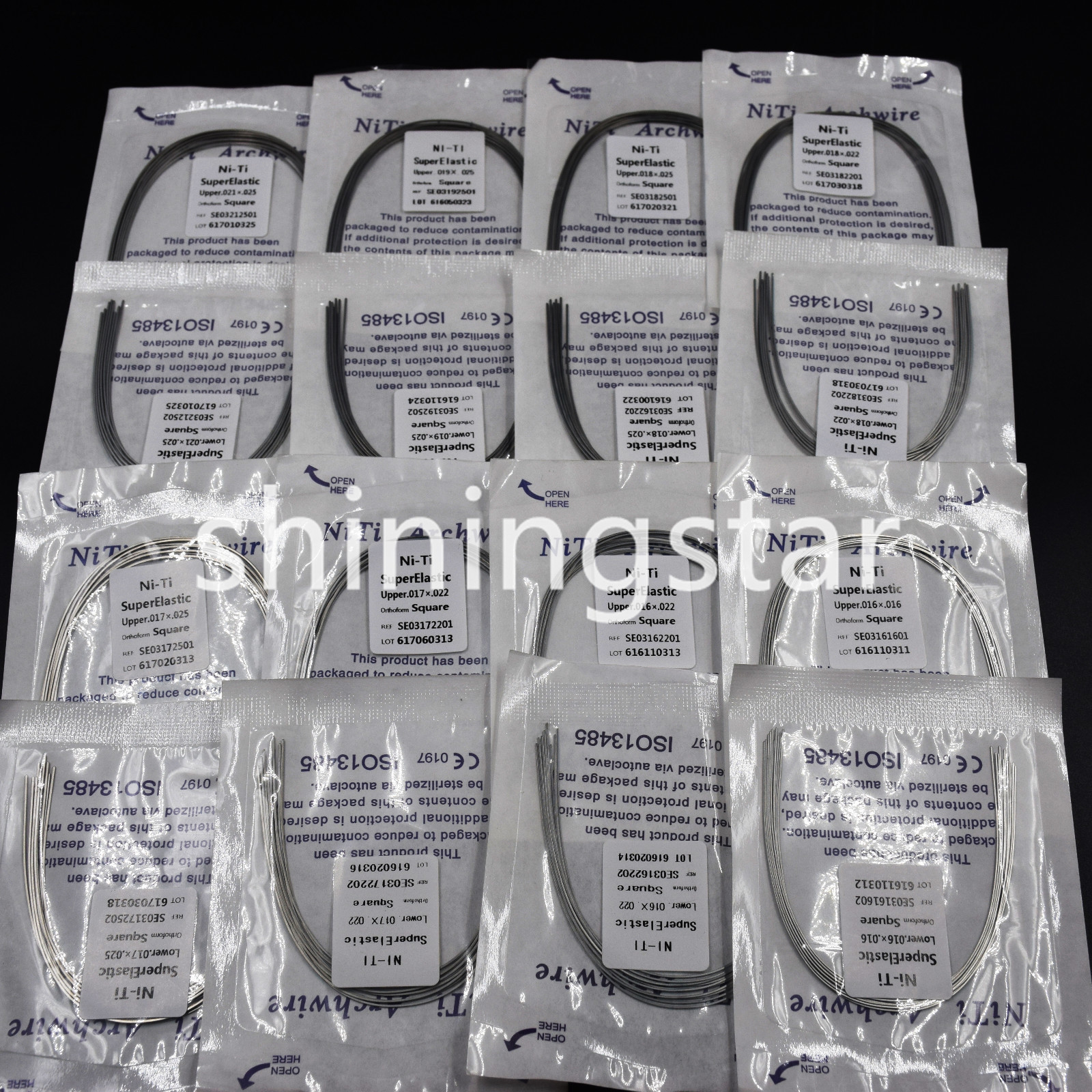 10 Pcs All Size Dental Orthodontic Super Elastic NITI Arch Wires Rectangular