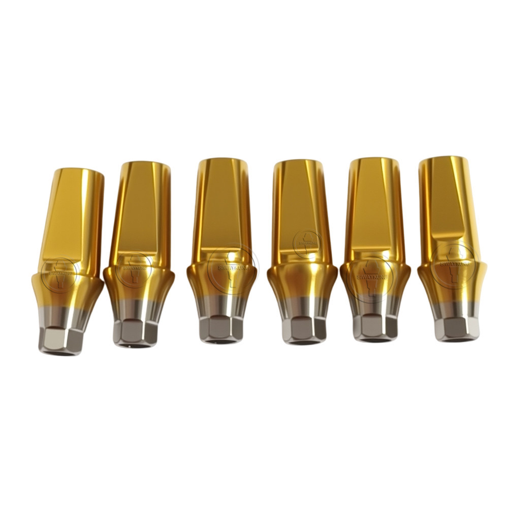 5Pcs Straight abutment titanium Dental Fit to Hiossen Osstem TS Mini Regular Hex
