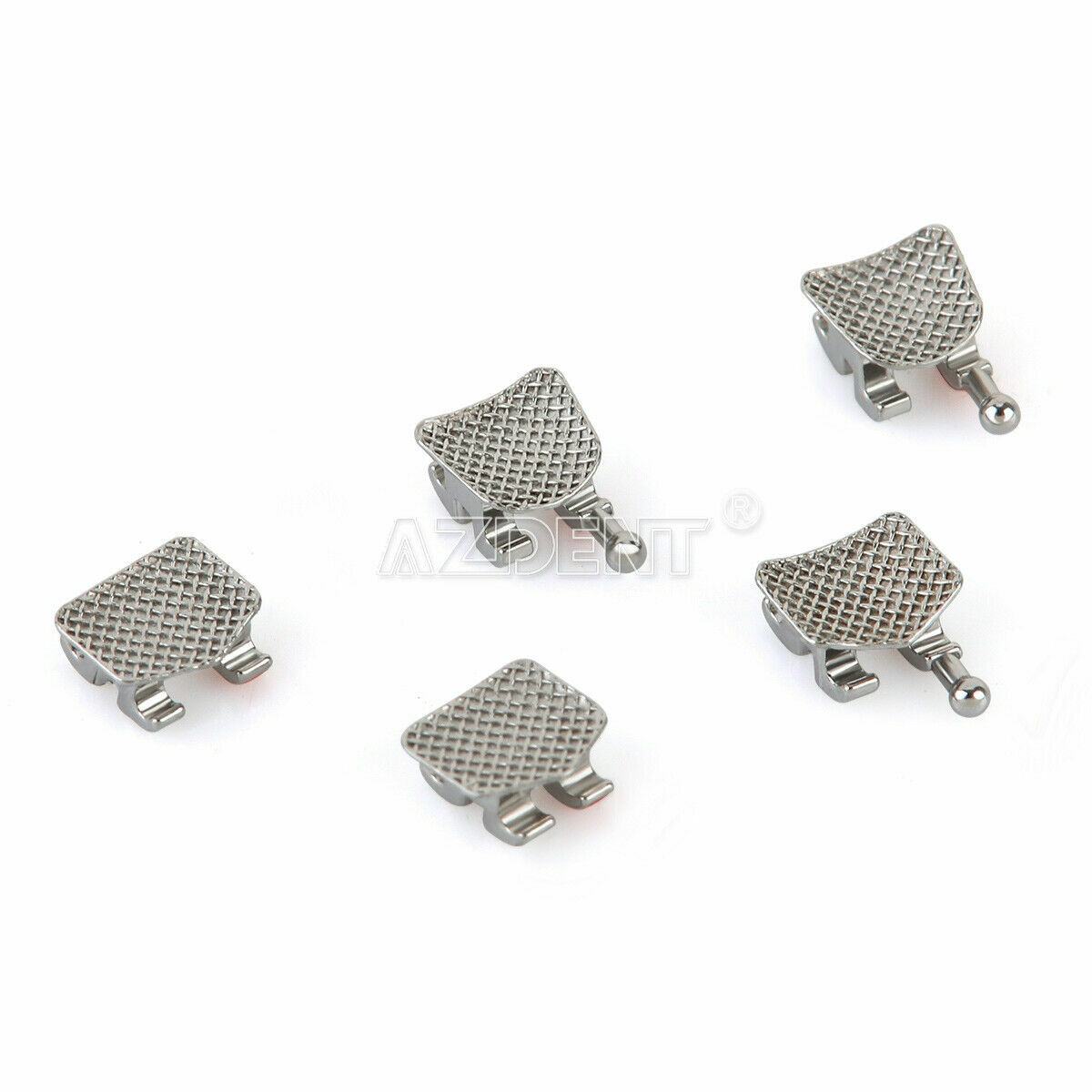 10 Packs AZ Dental Orthodontic Brackets Standard Braces MBT .018 Hooks 3-4-5