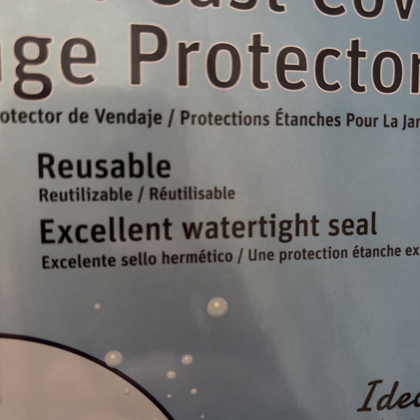 Water Proof Leg Cast Cover Or Bandage Protector For Shower – 1 Count , Clear