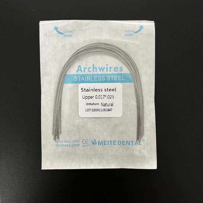 Dental Orthodontic Stainless Steel Round/Rectangular Arcos Arch Wires Natural
