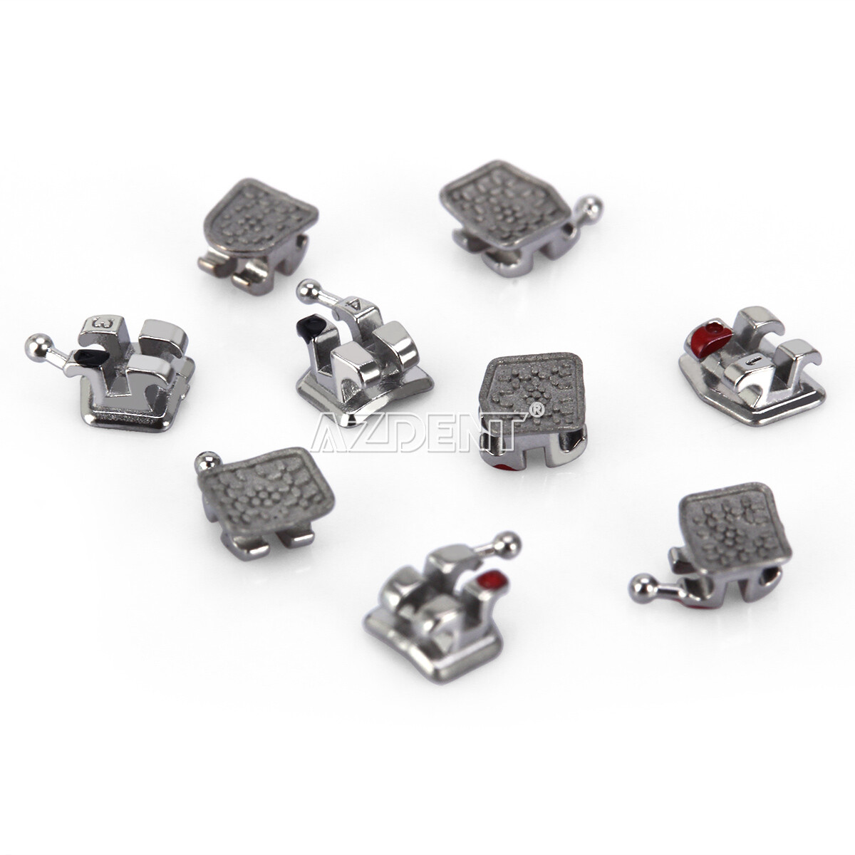 10 Packs AZDENT Dental Orthodontic Bracket Monoblock MIM Mini Roth.022 345 Hooks