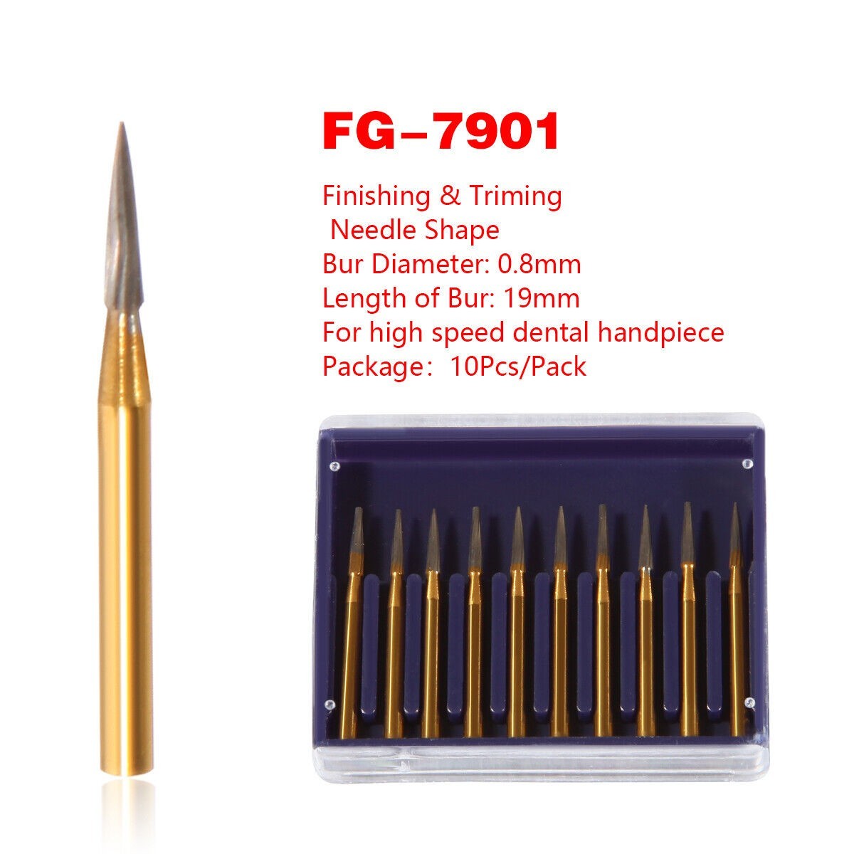 Dental Trimming & Finishing Burs Carbide FG 7901 /7902/7903 for High handpiece u