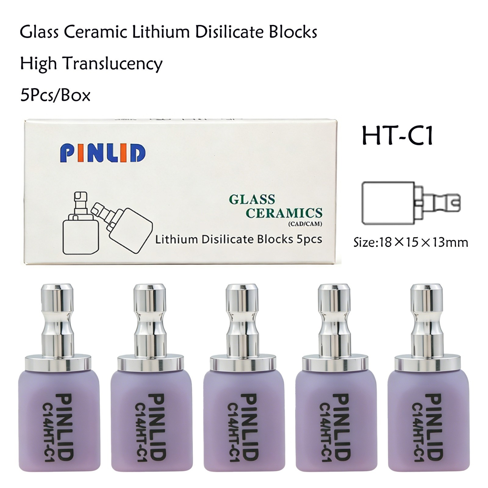 US C14 Dental Emax Glass Ceramic Block HT Lithium Disilicate CAD/CAM CEREC Block