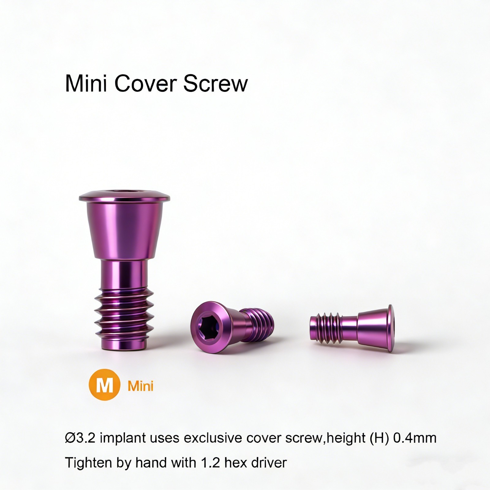 Dental Healing Abutment Healing Cap for Hiossen ET Implant System Multiple Sizes