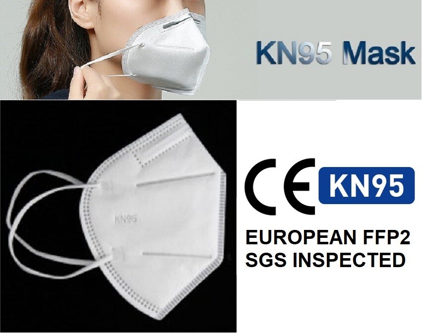 KN95 Safety Face Mask Protective 5 Layers Disposable CE EN149 Approved PK of 50