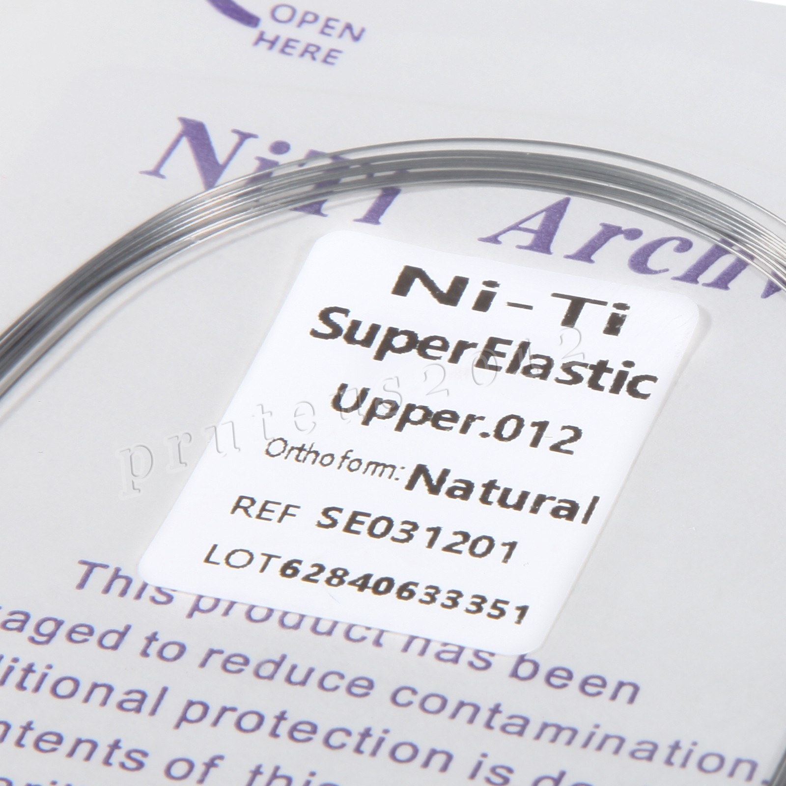 Dental Orthodontic Niti Arch Wire Super Elastic Natural Form Round