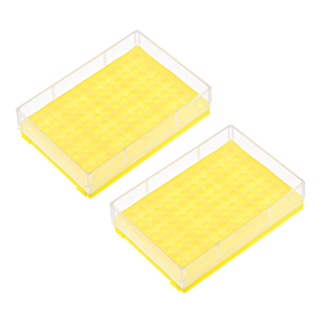 uxcell Centrifuge Tube Rack Storage Box 96-Well Polypropylene Holder for 0.2ml M