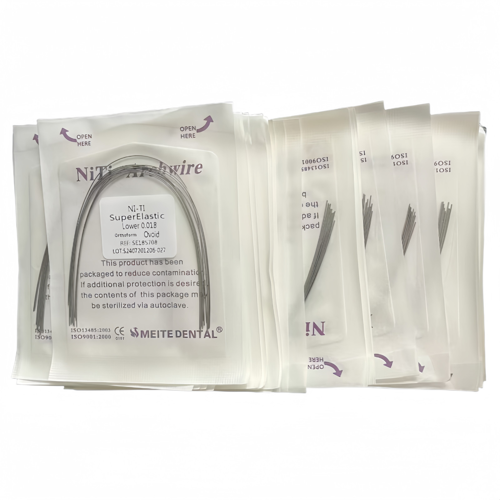10Packs Dental Orthodontic Super Elastic Wire Niti Round Arch Wires Ovoid Form