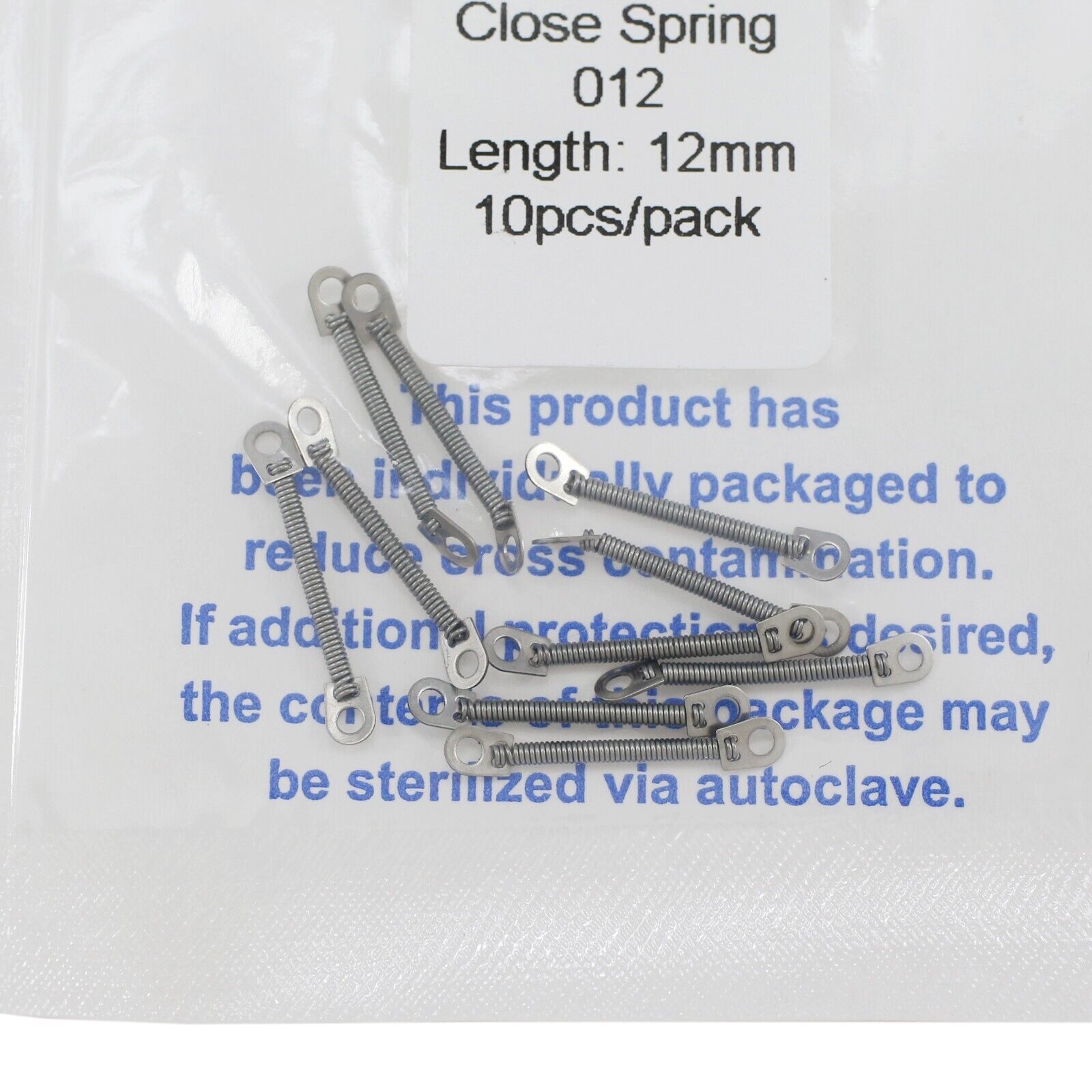 Dental Orthodontic Niti Open Closed Coil Spring Arch Wire 010 012 6/9/12mm 180mm