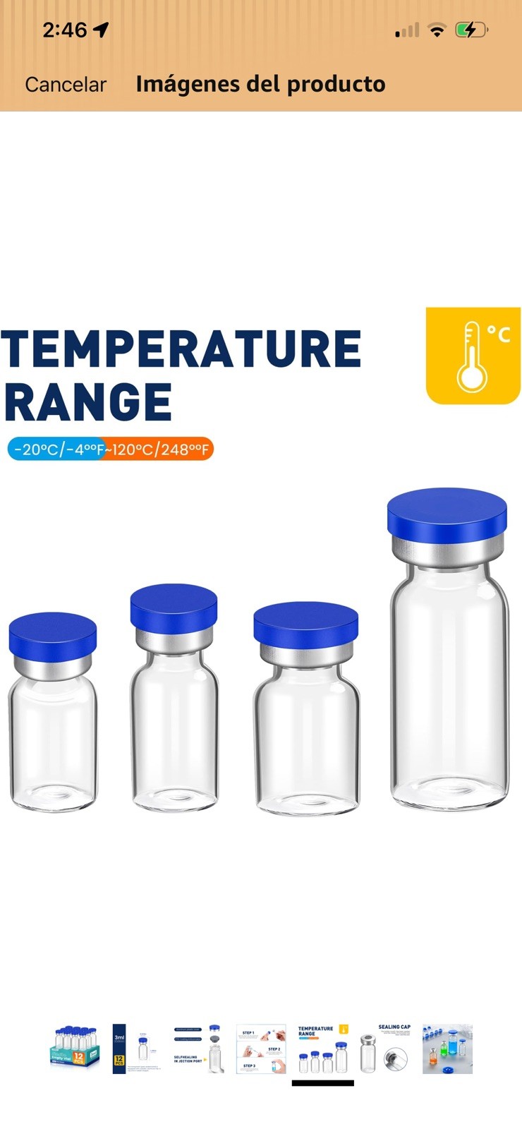 5ml Sterile Vials with Self Healing Injection Port and Sealing Cap, 5ML-12P