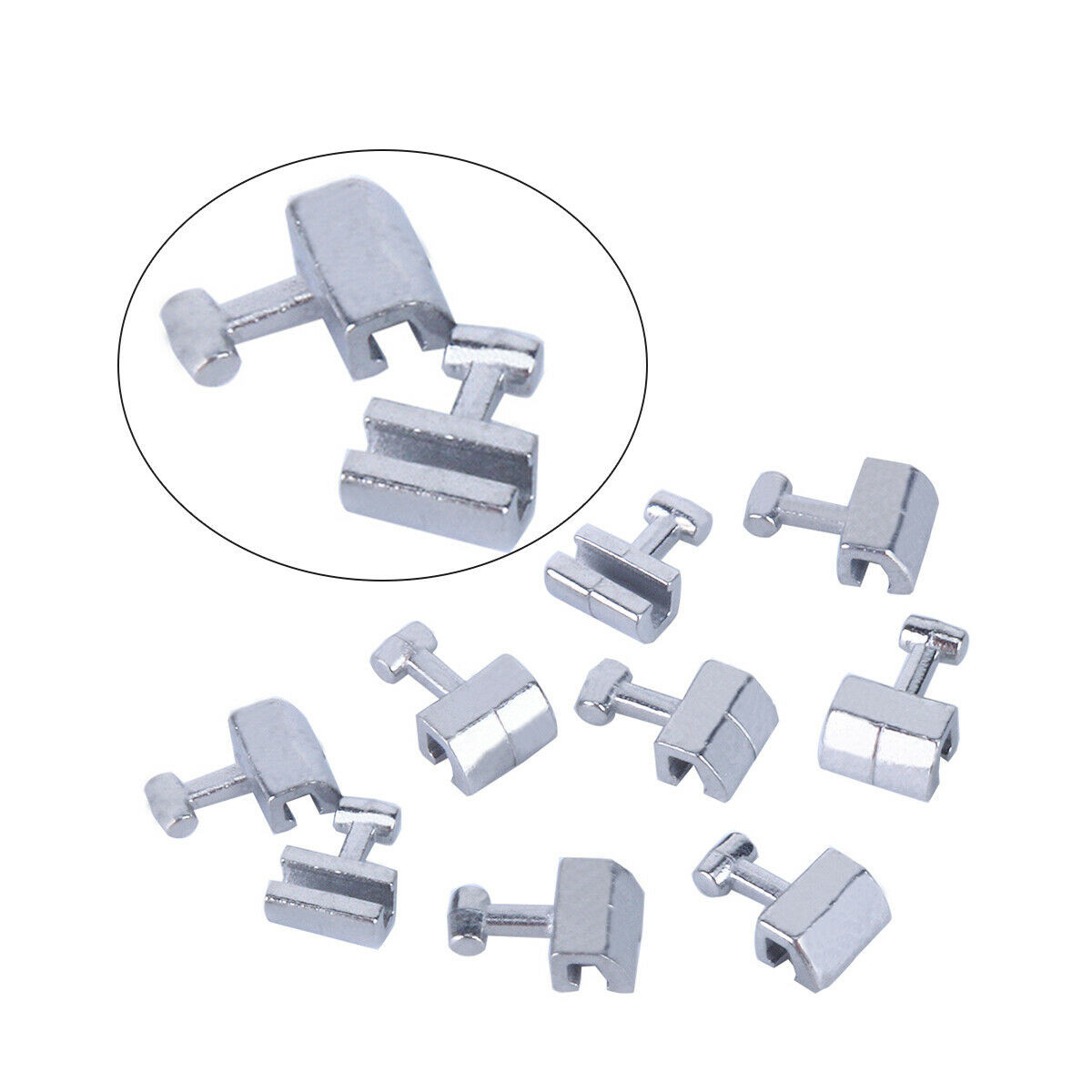 Ortodoncia dental Ganchos engarzables Corto/Largo/Parar/Izquierdo/Derecho/Cruzad