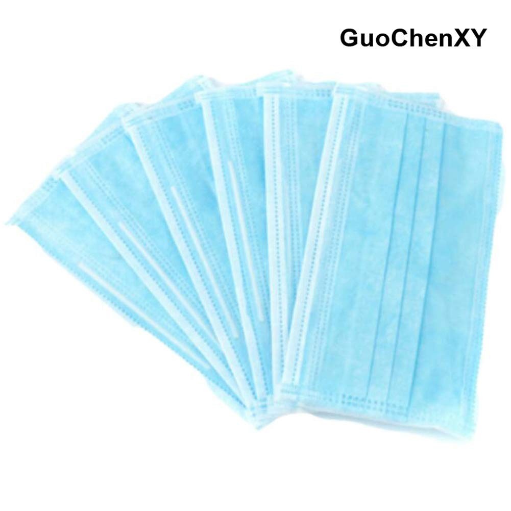 50 Pcs 3 Ply Earloop Face Masks – 95% Filtration, Adjustable Nose Clip