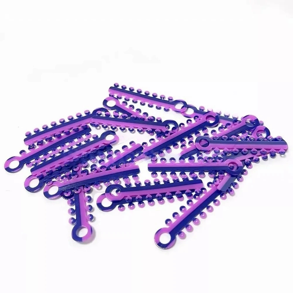 Dental Orthodontic Braces Elastic Ligature Ties Rubber Bands Single/Double Color