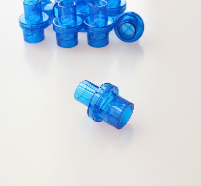 200 pcs 22mm Oxygen Inlet Pocket CPR Mask One-Way Valve Mouthpiece Resuscitator