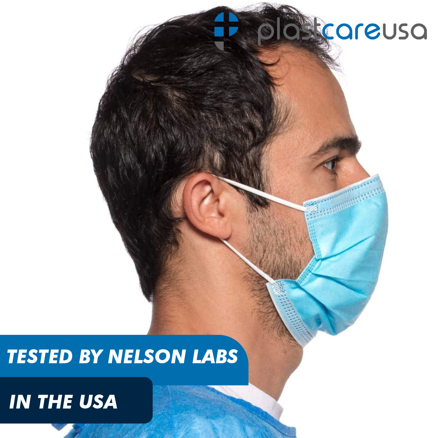 Bulk 500 or 1000 4 Ply ASTM LEVEL 3 Blue Disposable Medical Surgical Face Masks
