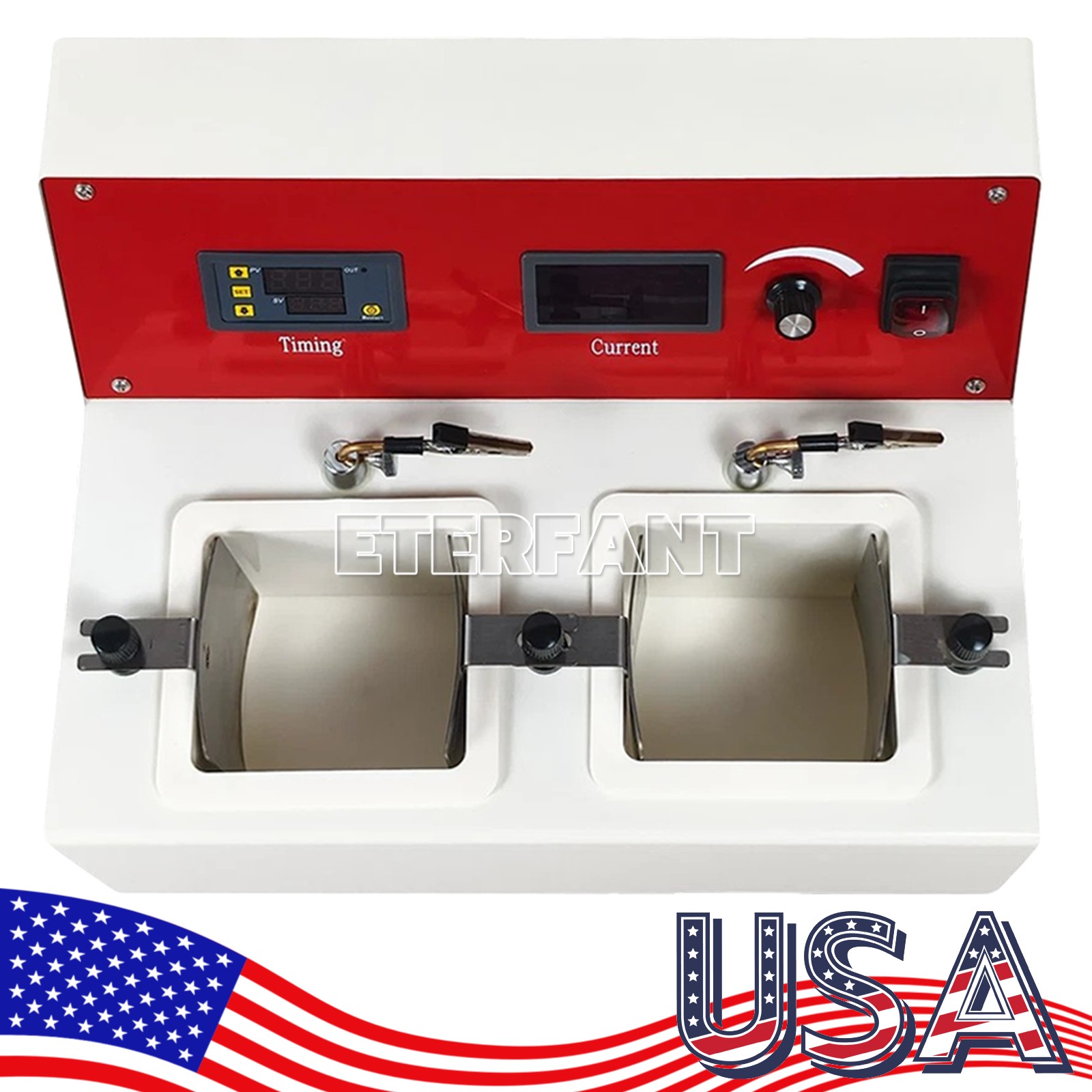 ETERFANT Dental Lab Electrolytic Polishing Machine with Two Electrolytic Cells