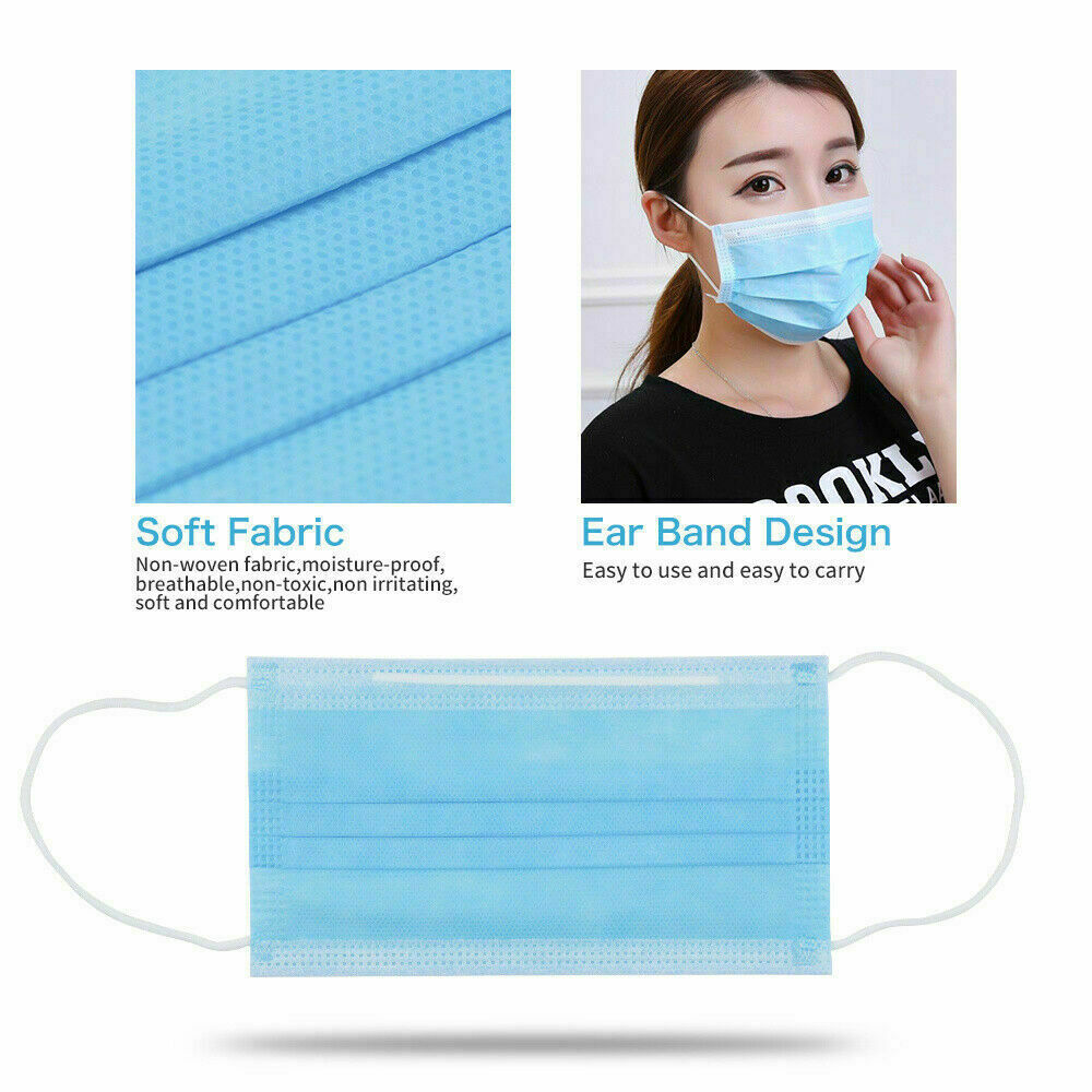 Lot of 4 Layer Face Mask Mouth & Nose Protector Respirator Masks with Filter