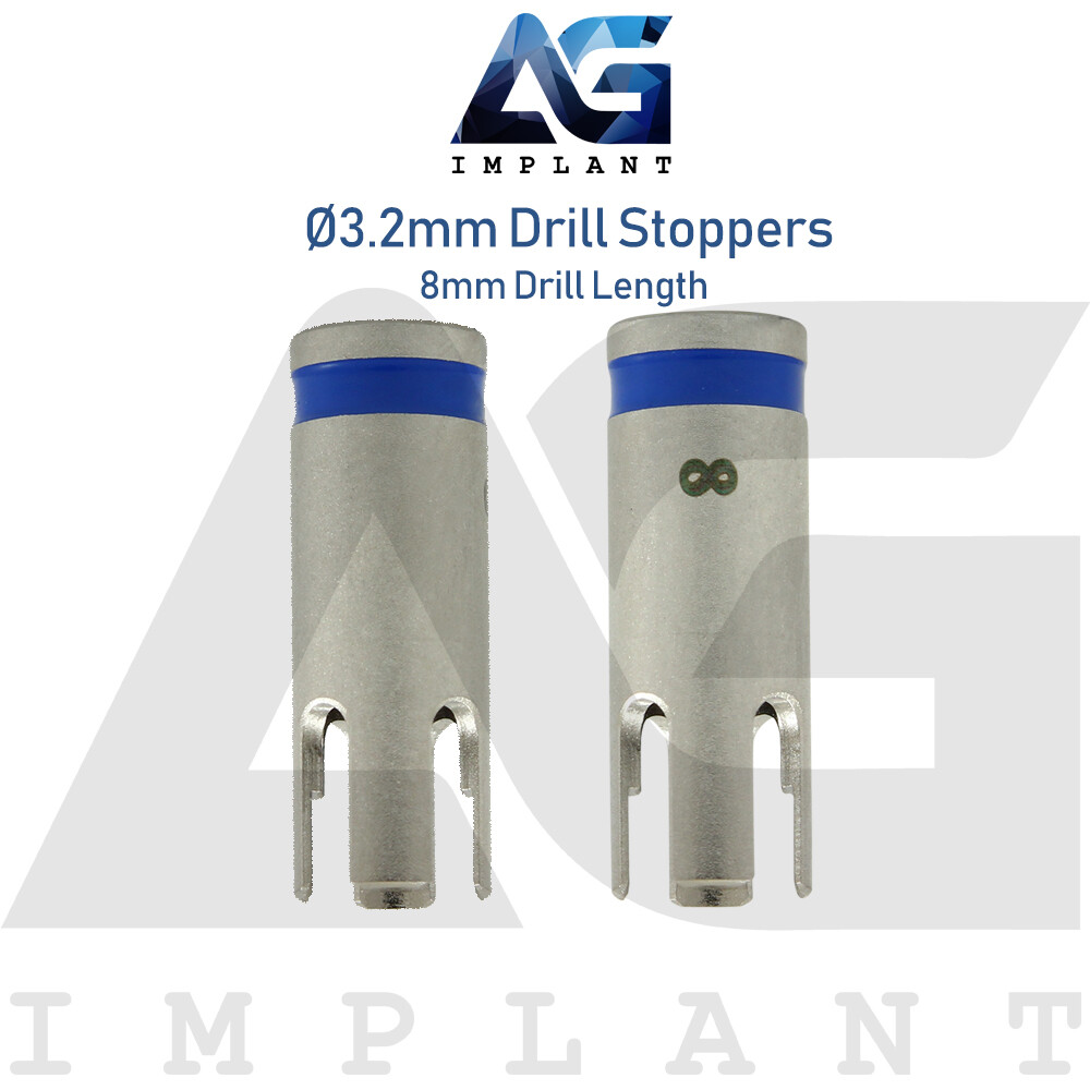 5 Drill Stoppers Ø3.2mm & Drill Set External Irrigation Sur gical Dental Tool