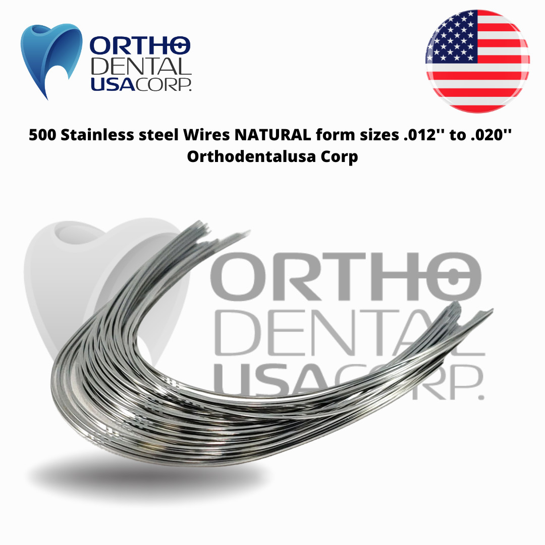 500 Stainless Steel Arch Wires NATURAL form sizes .012′ to .020′ Orthodentalusa