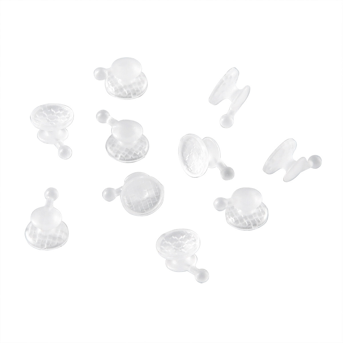 Dental Composite Clear Ceramic Lingual Buttons Bondable Round Rectangular Base