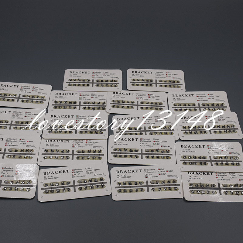 36 Types Dental Bracket Mini/Standard Roth/Edgewise/MBT 018/022 No Hook/3/345