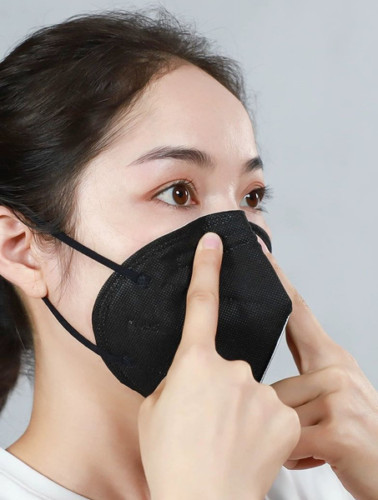 100 Black Color KN95 Protective 5 Layer Face Mask Disposable Respirator BFE 95%