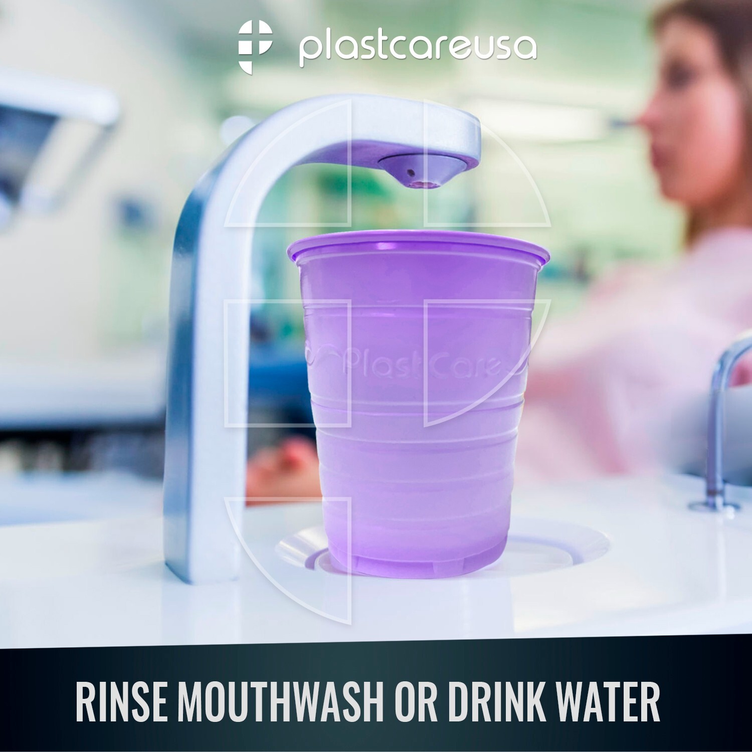 2000 PlastCare USA Purple Dental 5 Oz. Rinse Cups, Disposable Plastic Mouth Wash