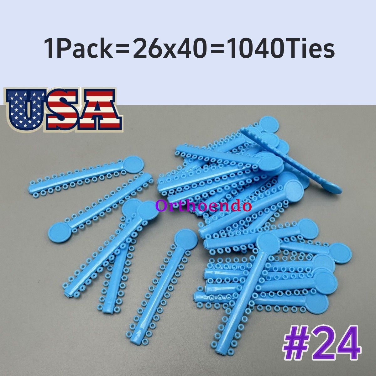 Dental Orthodontic Elastic Ligature Ties Rubber Bands Single Colors 6 Color USA