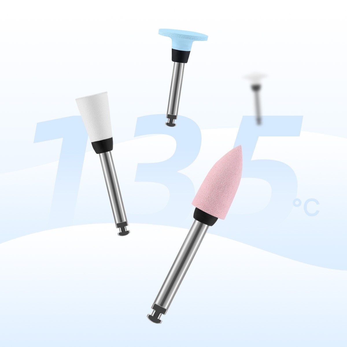 12Pcs Dental Silicone Aluminium Oxide Polishing Burs Disc Coarse/Medium/Fine RA