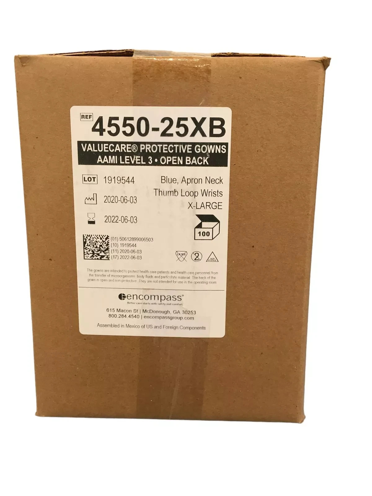 Valuecare Protective Gowns | 4550-25XB | XL | Blue | AAMI Level 3 | Case of 100