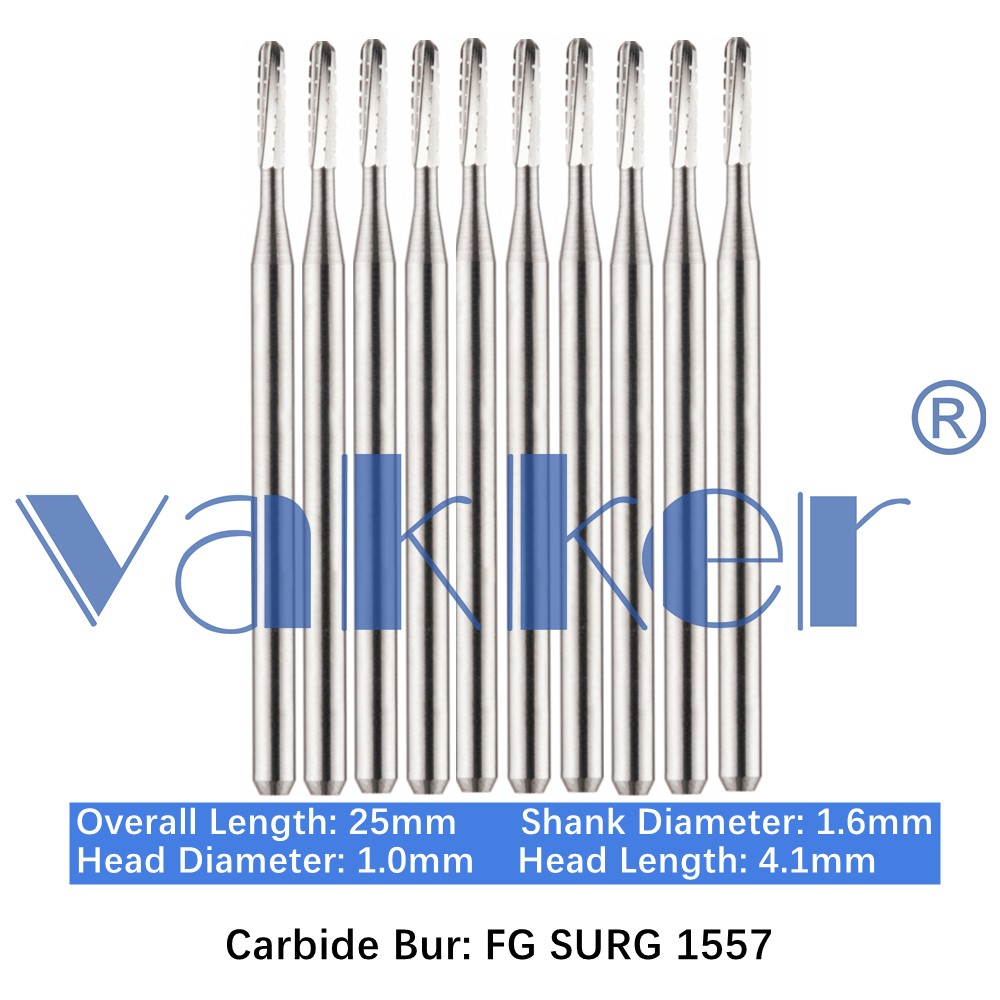 10/Pk Dental Surgical Round Burs 2 4 6 8 FG SURG 25mm Carbide Bur for High Speed