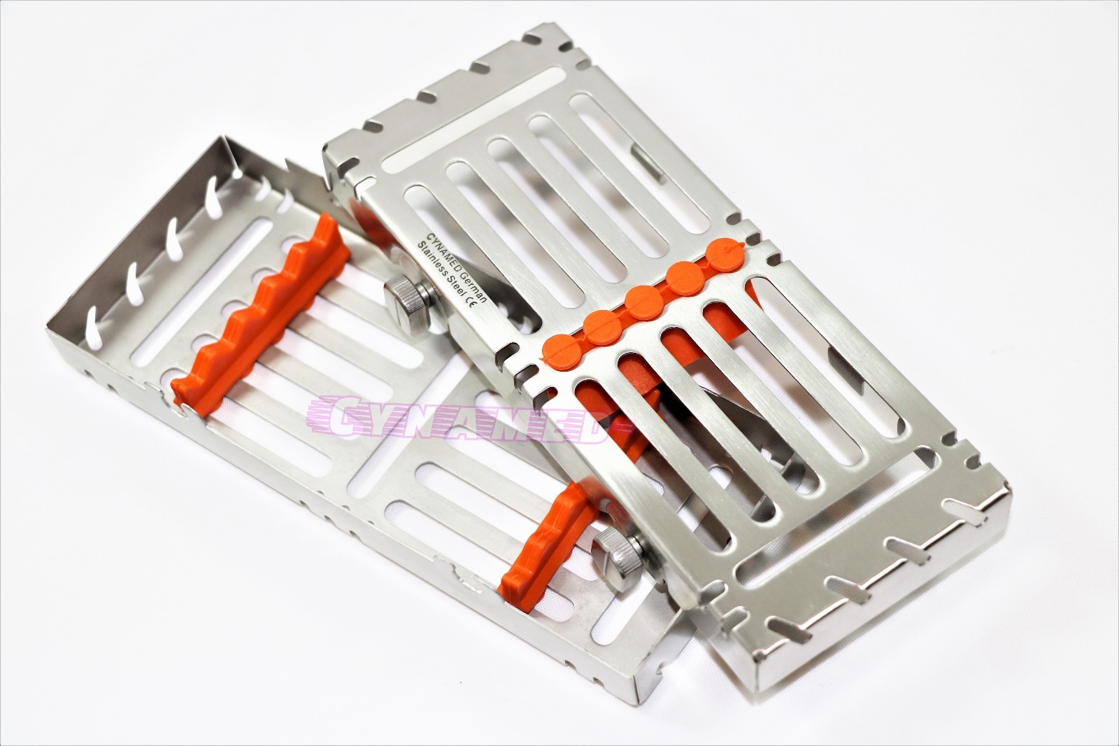 4 EA STERILIZATION CASSETTE WITH DOUBLE BUTTONS FOR 5 INSTRUMENTS AUTOCLAVABLE