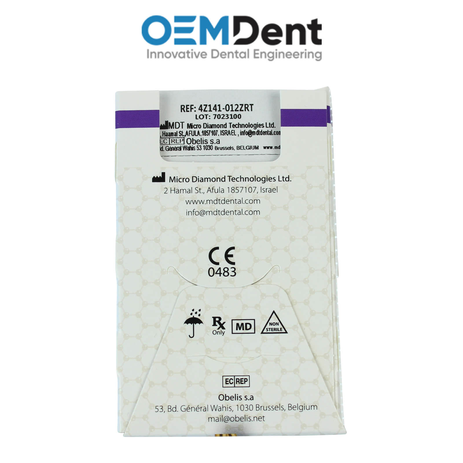 MDT FG ZirconIT Round End Cylinder Z141 ADJ Diamond Burs Ceramic Restorations
