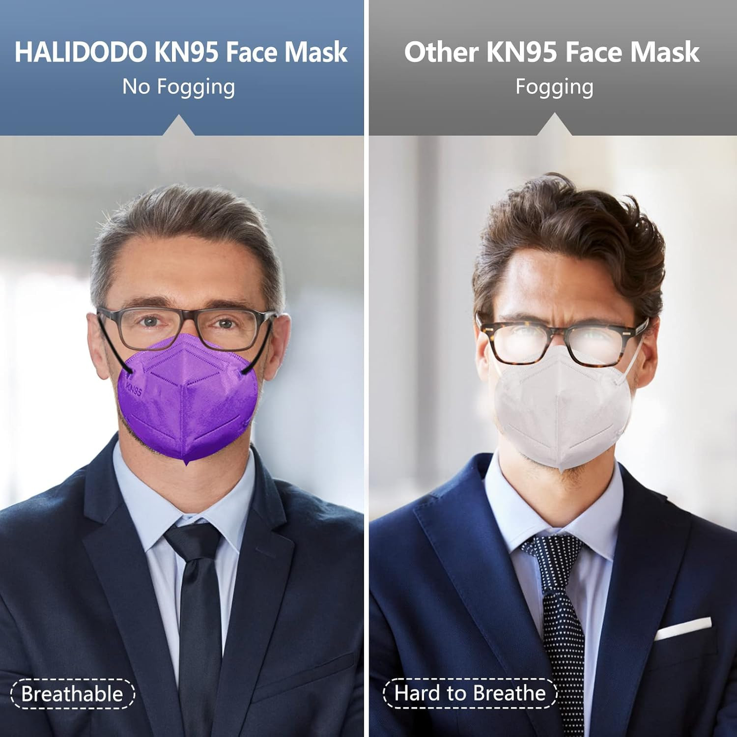 HALIDODO 50 Packs KN95 Face Mask 50 Count (Pack of 1), 50pcs-mtc Ii Color