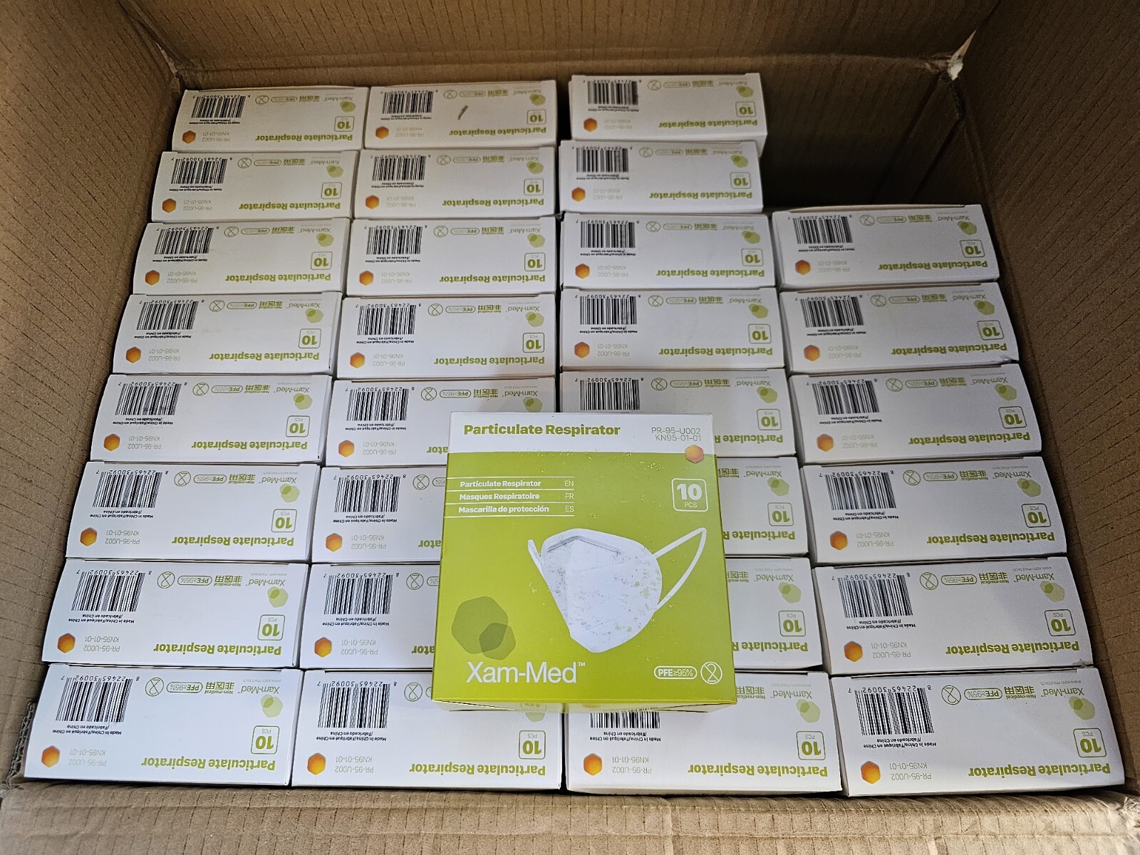 950 Total Xam-Med 10-Pack Disposable PR-95-U002- PFE≥95% Particulate Masks-95 ct